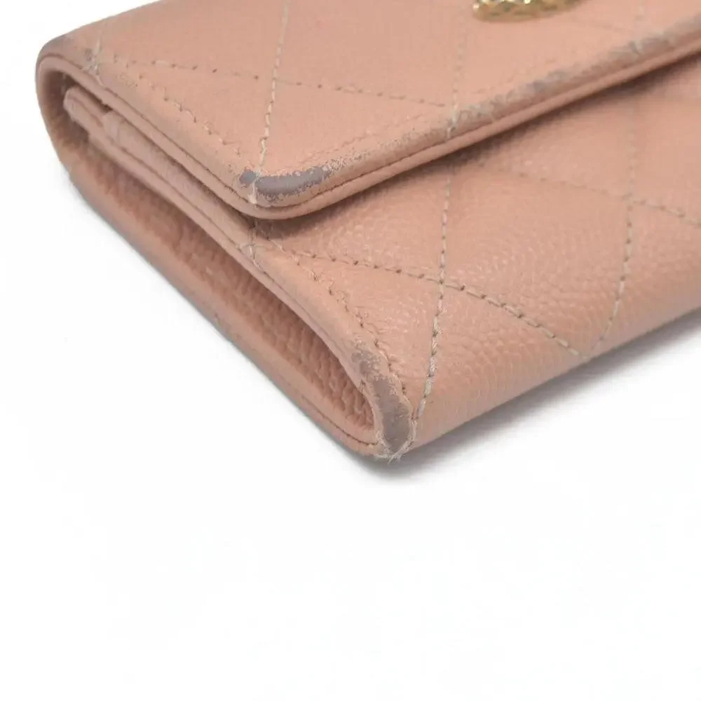 Chanel Quilted CC Flap Card Holder Interlocking CC Logo
